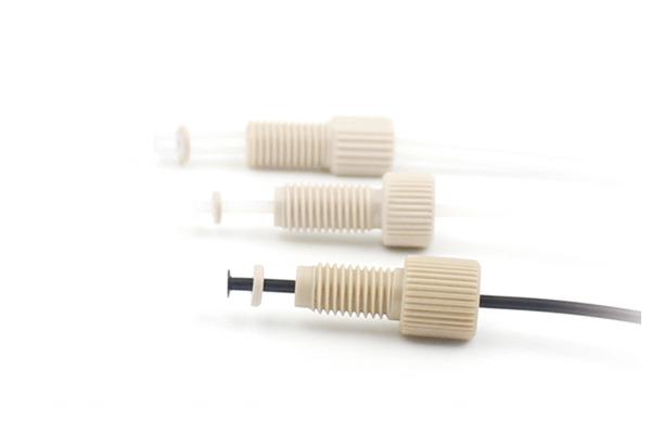 Acessórios de tubulação com flange em PEEK